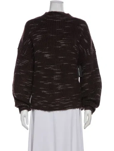 Pre-owned Varley Mock Neck Sweater W/ Tags In Brown