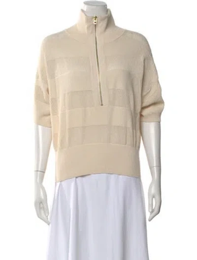 Pre-owned Varley Mock Neck Sweater W/ Tags In Neutral