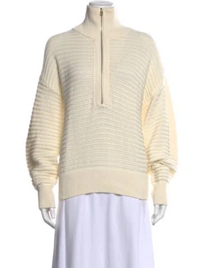 Pre-owned Varley Mock Neck Sweater W/ Tags In Neutral