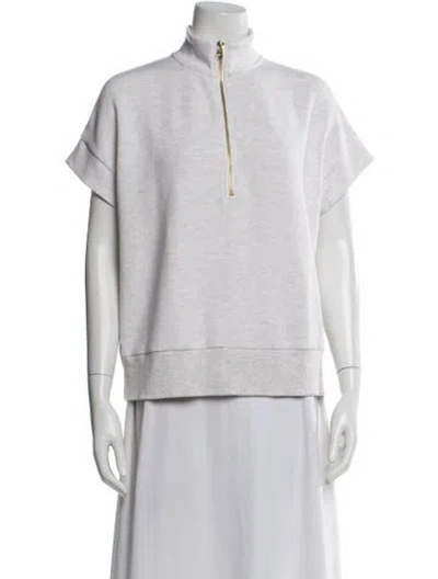 Pre-owned Varley Mock Neck Sweater In White