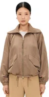 Varley Morven Blouson Jacket In Taupe Stone
