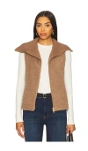 Varley Aspen Funnel-neck Gilet In Brown