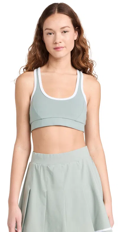 Varley Move Selma Bra Mineral Green/white In Mineral Green/ White