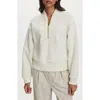 Varley Womens Ivory Marl Davidson Relaxed-fit Stretch-woven Sweatshirt In White