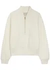 Varley Womens Ivory Marl Davidson Relaxed-fit Stretch-woven Sweatshirt In Neutral