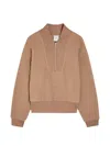 Varley Womens Ginger Snap Mumford Half-zip Fleece Sweatshirt In Brown