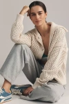 Varley Myrtle Button Through Knit In Gray