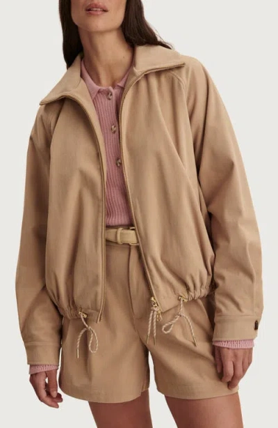Varley Nadina Corduroy Blouson Jacket In Brown