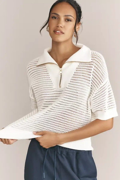 Varley Nali Half-zip Pullover In White