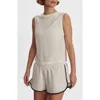 Varley Nate Seamless Crop Tank In White