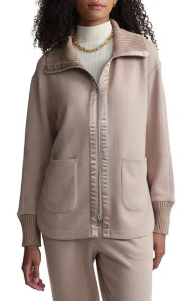 Varley Niamh Knit Zip Jacket In Neutral