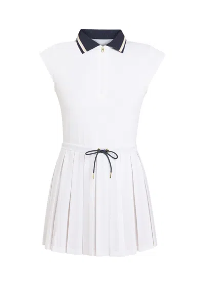 Varley Nico 32 Stretch-jersey Mini Court Dress In White