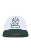 Varley Noa Club Twill Cap In White & Forest