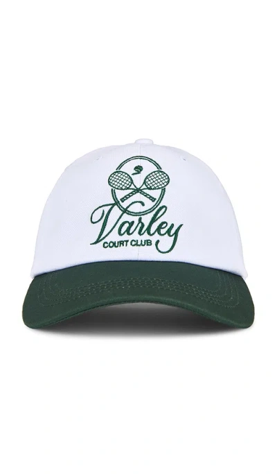 Varley Noa Club Cap In White & Forest