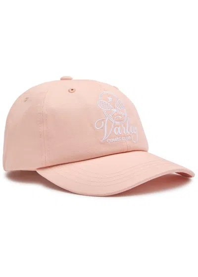 Varley Noa Logo-embroidered Cotton Cap In Pink