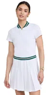 Varley Nora Short-sleeve Court Mini Dress In White
