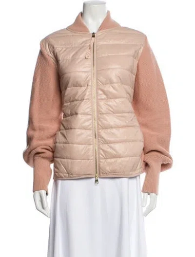 Pre-owned Varley Nylon Bomber Jacket In Pink