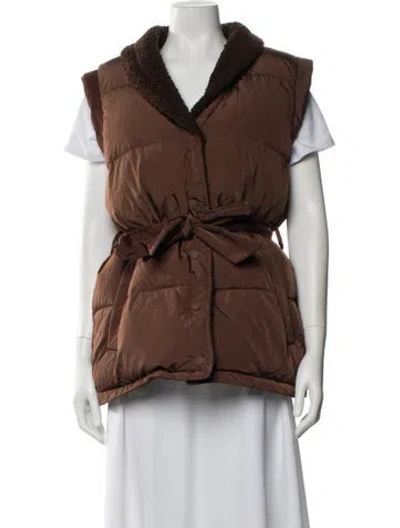 Pre-owned Varley Nylon Coat In Brown