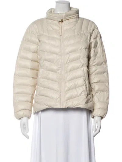 Pre-owned Varley Nylon Down Jacket In Neutral