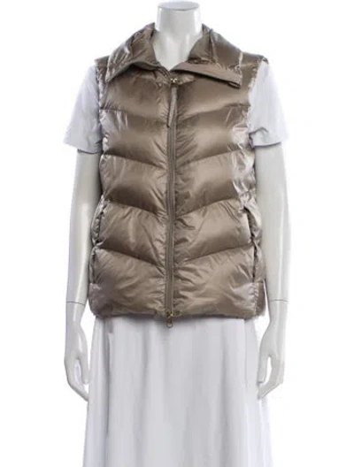 Pre-owned Varley Nylon Down Jacket In Neutral