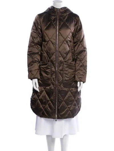 Pre-owned Varley Nylon Parka In Brown