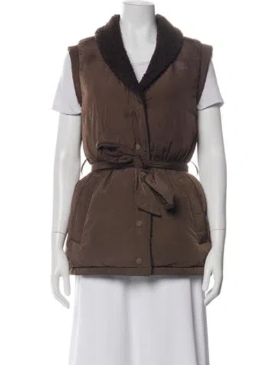 Pre-owned Varley Nylon Vest In Brown