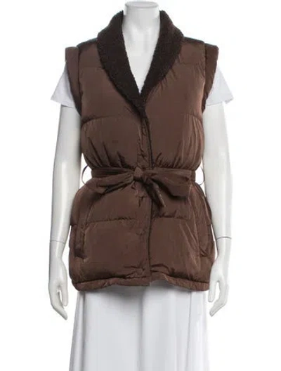 Pre-owned Varley Nylon Vest In Brown