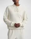 Varley Oakdale Drawstring Sweatshirt In Ivory Marl Fleck