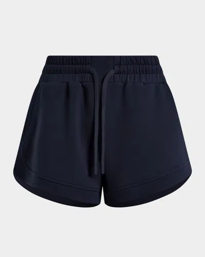 Varley Ollie High-rise Shorts In Blue