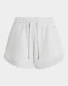 Varley Ollie High Waist Sweat Shorts In Ivory Marl