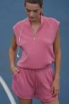 Varley Ollie High-rise Shorts In Pink