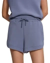 Varley Ollie High Waist Sweat Shorts In Stone Blue