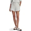 Varley Ollie High Waist Sweat Shorts In Ivory Marl