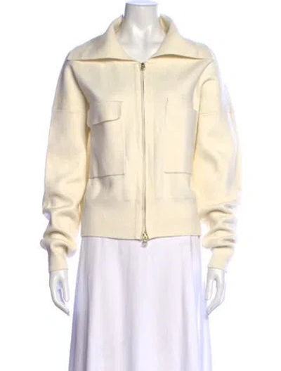 Pre-owned Varley Open Front Sweater In Neutral