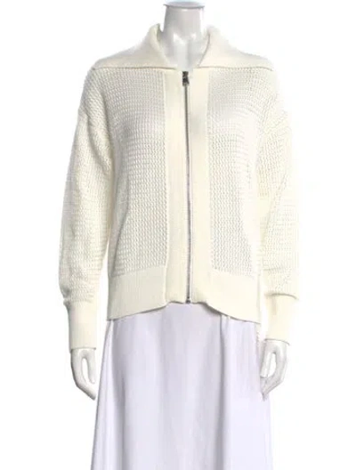 Pre-owned Varley Open Front Sweater In Neutral
