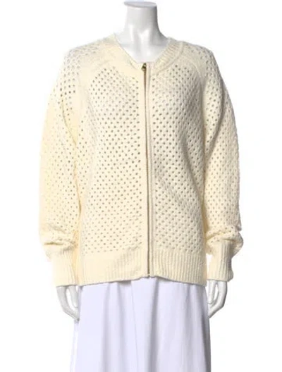 Pre-owned Varley Open Front Sweater In Neutral