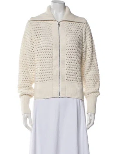 Pre-owned Varley Open Front Sweater In Neutrals