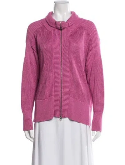 Pre-owned Varley Open Front Sweater In Pink