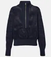 Varley Open-knit Cotton Half-zip Sweater
