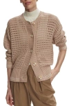 Varley Kris Relaxed Fit Knit Cardigan Light Taupe In Neutral