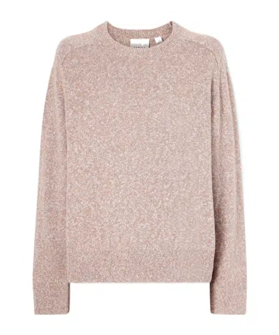 Varley Organic Cotton And Linen-blend Sweater In Pink