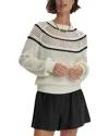 Varley Padbury Pointelle Knit Pullover In Egret