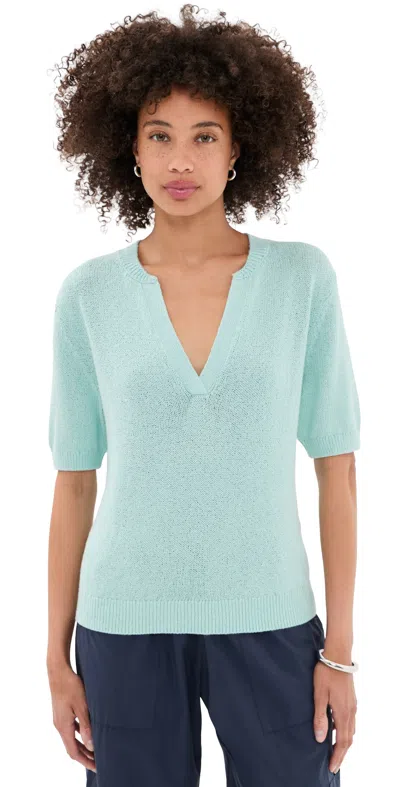 Varley Palmer Knit Top Chalk Blue