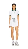 Varley Paloma Short-sleeve Court Mini Dress In White