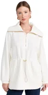 Varley Parnel Half-zip Fleece Sweater In Egret