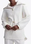 Varley Parnel Half-zip Fleece Sweater In White