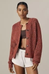 Varley Patricia Rib Cardigan Sweater In Animal Print