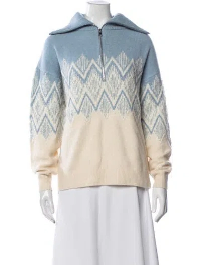 Pre-owned Varley Patterned Crew Neck Sweater