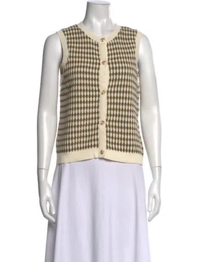 Pre-owned Varley Patterned Crew Neck Sweater In Multicolor