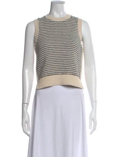 Pre-owned Varley Patterned Crew Neck Sweater In Neutral